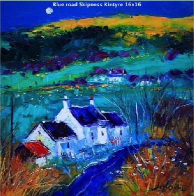 Blue road Skipness Kintyre 16x16  SOLD